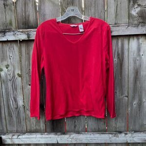 Adonna Red fleece like top sz. M